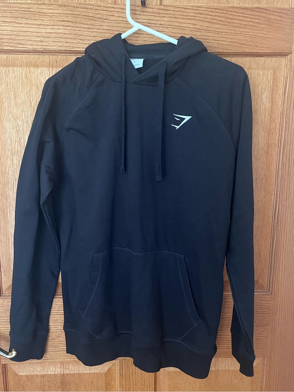 Gymshark Men’s Black Hoodie - Logo Pullover
